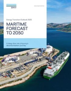 A preview of the front page of the DNV Maritime Forecast to 2050