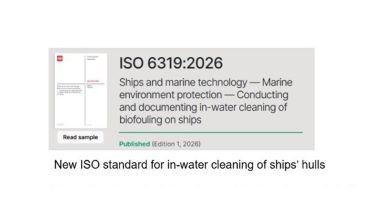 New ISO standard for in-water hull cleaning published