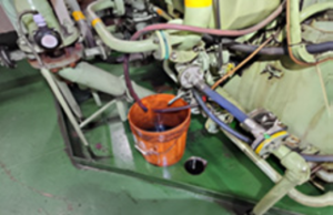 Figure 9. Oil leaks in engine room