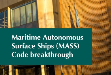 Landmark support for shipping innovation with publication of Maritime Autonomous Surface Ships (MASS) Code